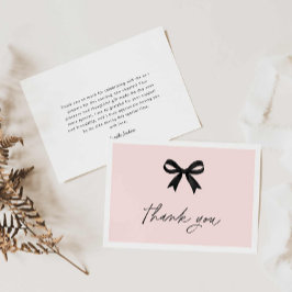 Tarjeta De Agradecimiento Despedida de soltera de Pink She's Tying The Knot