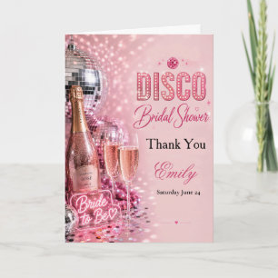 Tarjeta De Agradecimiento Despedida de soltera Disco Gracias
