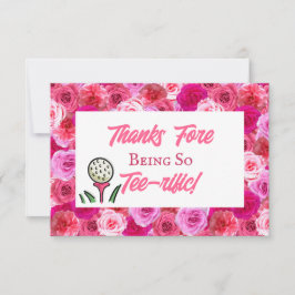 Tarjeta De Agradecimiento Despedida de soltera: ducha de novia, golf, floral