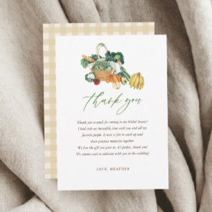 Tarjeta De Agradecimiento Despedida de soltera, Ella está fuera del mercado