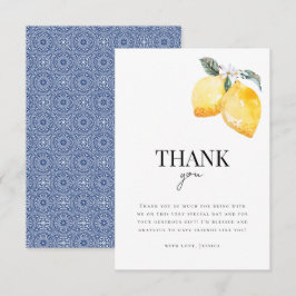 Tarjeta De Agradecimiento Despedida de soltera floral de limón y baldosas it