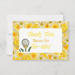 Tarjeta De Agradecimiento Despedida de Soltera Golf Limón Amarillo Último Sw