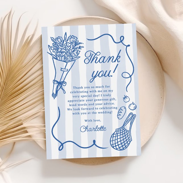 Tarjeta De Agradecimiento Despedida de soltera Handrawn Fresh Off the Market (Subido por el creador)