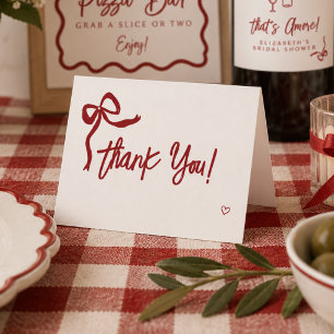 Tarjeta De Agradecimiento Despedida de Soltera Italiana 'That's Amore'