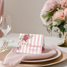 Tarjeta De Agradecimiento Despedida de soltera prometido cabaña de amor lazo