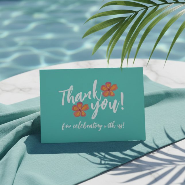 Tarjeta De Agradecimiento Despedida de Soltera Tropical de Margarita Veil (Margarita Veil Bachelorette Party Illustrated Thank You Card)