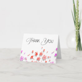 Tarjeta De Agradecimiento Despedida de soltera Wildflower Love Is in Bloom