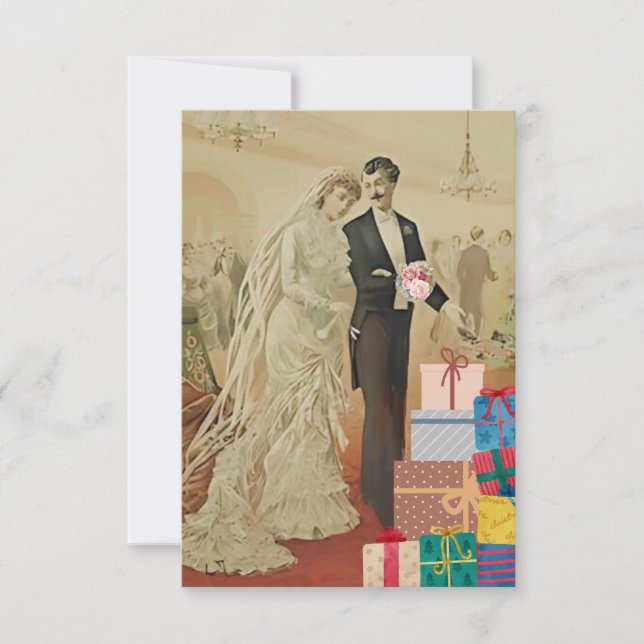 Tarjeta De Agradecimiento Después de la ducha de boda (Anverso)