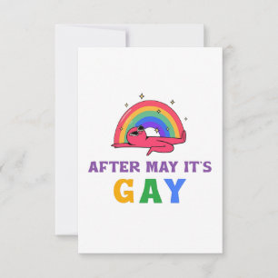 Tarjeta De Agradecimiento Después de mayo es gay divertido mes del orgullo L