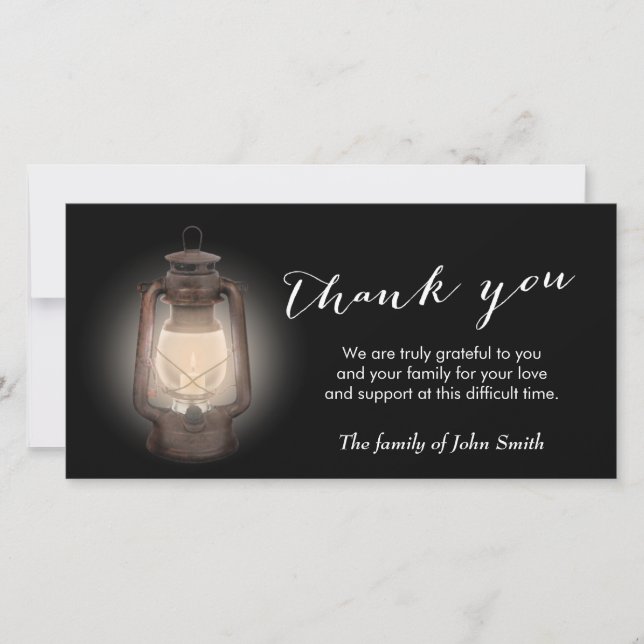 Tarjeta De Agradecimiento Después del funeral, el monumento conmemorativo de (Anverso)