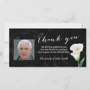 Tarjeta De Agradecimiento Después del funeral, Floral Memorial.