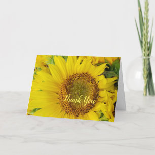 Tarjeta De Agradecimiento Detalle de girasol grande (Nota)