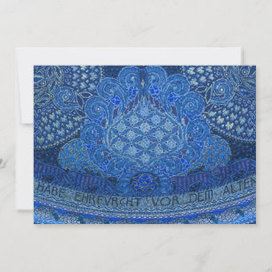 Tarjeta De Agradecimiento Detalle de mosaico azul, Alemania