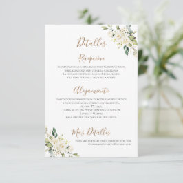 Tarjeta De Agradecimiento Detalles del Boda Boho en español