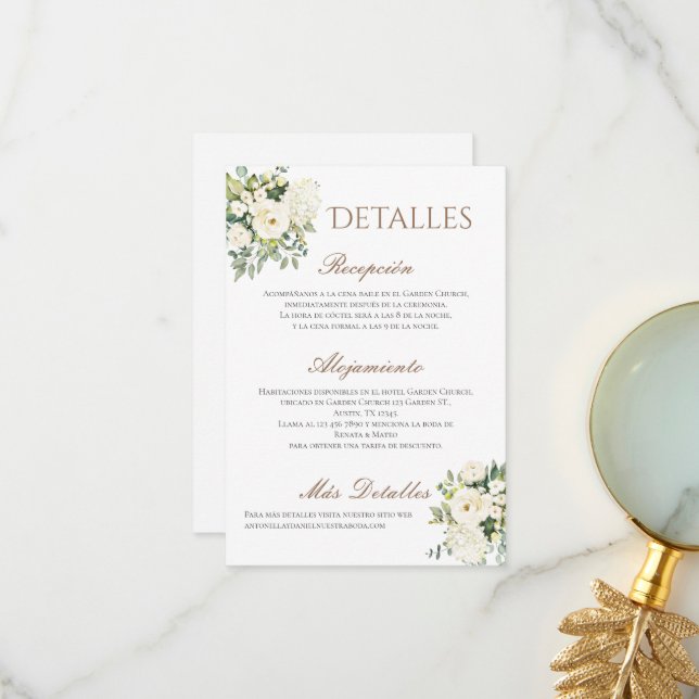 Tarjeta De Agradecimiento Detalles del Boda Boho en español (Anverso/Reverso In Situ)