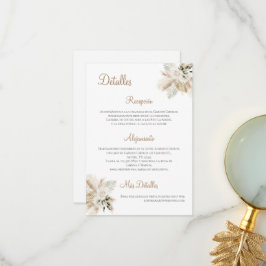 Tarjeta De Agradecimiento Detalles del Boda Boho en español
