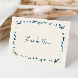 Tarjeta De Agradecimiento Detalles del Boda ilustrado manuscrito caprichoso