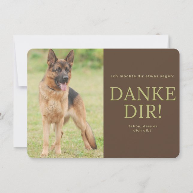 Tarjeta De Agradecimiento Deutscher Schäferhund (Anverso)