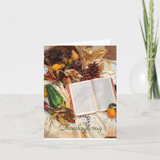 Tarjeta De Agradecimiento Día de Acción de Gracias (Anverso)