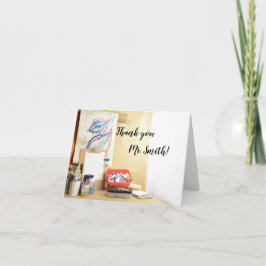 Tarjeta De Agradecimiento Día de Apreciación de Maestros de Clase de Arte