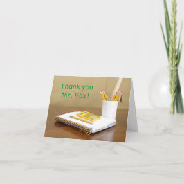 Tarjeta De Agradecimiento Día de Apreciación del Profesor de Cuaderno y Calc