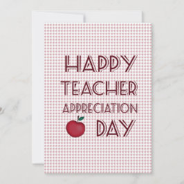 Tarjeta De Agradecimiento Día de aprecio del profesor