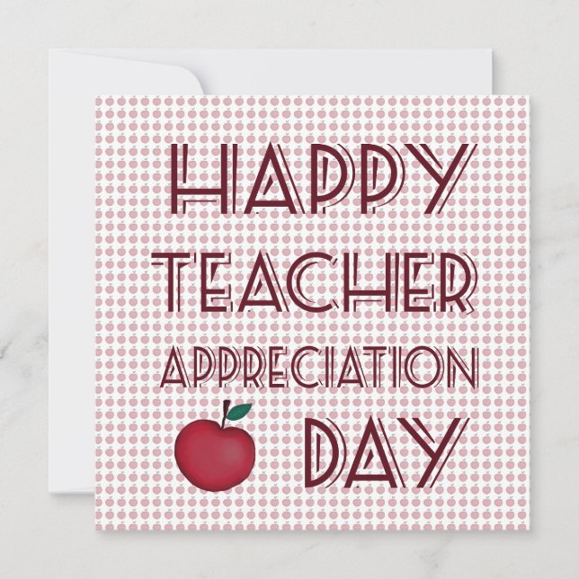 Tarjeta De Agradecimiento Día de aprecio del profesor (Anverso)