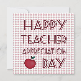 Tarjeta De Agradecimiento Día de aprecio del profesor