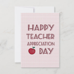 Tarjeta De Agradecimiento Día de aprecio del profesor
