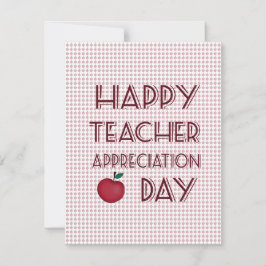 Tarjeta De Agradecimiento Día de aprecio del profesor