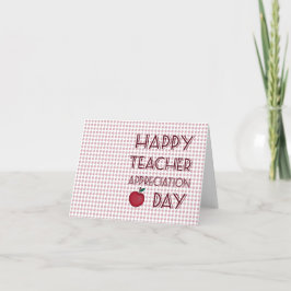 Tarjeta De Agradecimiento Día de aprecio del profesor