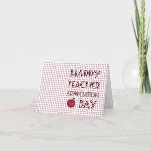 Tarjeta De Agradecimiento Día de aprecio del profesor