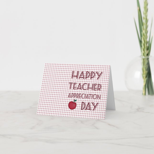 Tarjeta De Agradecimiento Día de aprecio del profesor (Anverso)