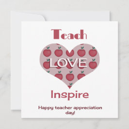 Tarjeta De Agradecimiento Día de aprecio del profesor