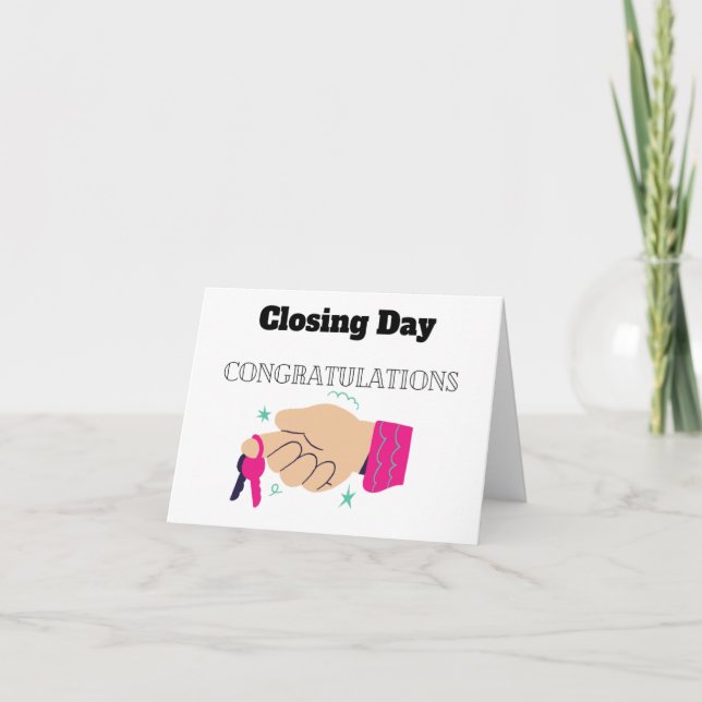 Tarjeta De Agradecimiento Día de cierre Gracias Cartas (Anverso)