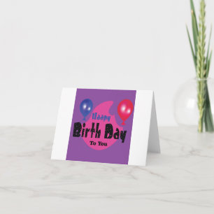 Tarjeta De Agradecimiento Día de Cumpleaños - Diseño de Fiesta de Celebració