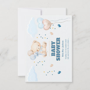 TARJETA DE AGRADECIMIENTO DÍA DE DUCHA DE BEBÉ PERSONALIZADO 