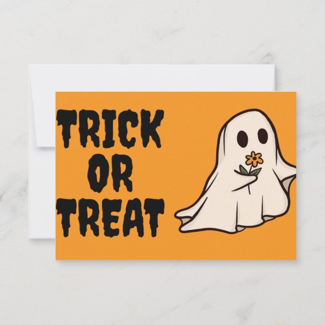 Tarjeta De Agradecimiento Día de Halloween con trucos (Reverso)
