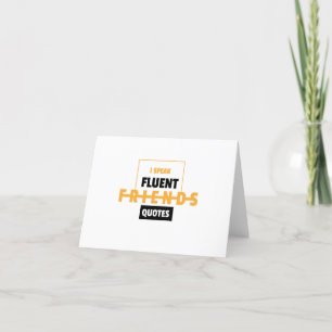 Tarjeta De Agradecimiento Día de la amistad habla citas fluidas de amigos