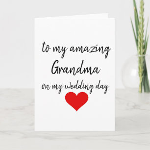 Tarjeta De Agradecimiento Día de la Boda Gracias Increíble Abuela más vendid