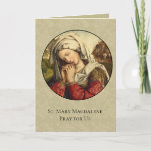 Tarjeta De Agradecimiento Día de la Fiesta de Santa María Magdalena 22 de ju