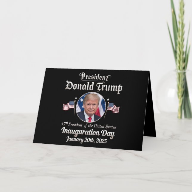 Tarjeta De Agradecimiento Día de la Inauguración de Trump 2025 47º president (Anverso)