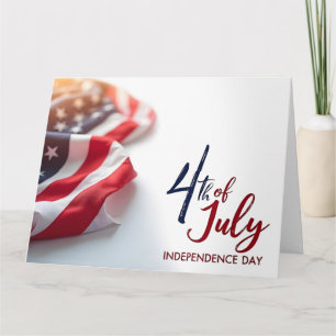 Tarjeta De Agradecimiento Día de la Independencia del 4 de Julio Diseño Patr
