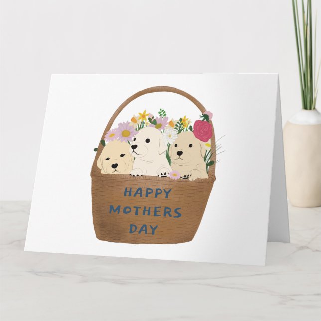 Tarjeta De Agradecimiento Día de la Madre de perros (Anverso)