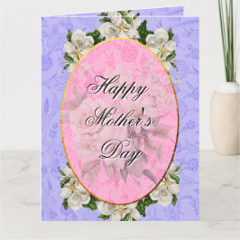Tarjeta De Agradecimiento Día de la Madre Elegante Vintage Hermoso 