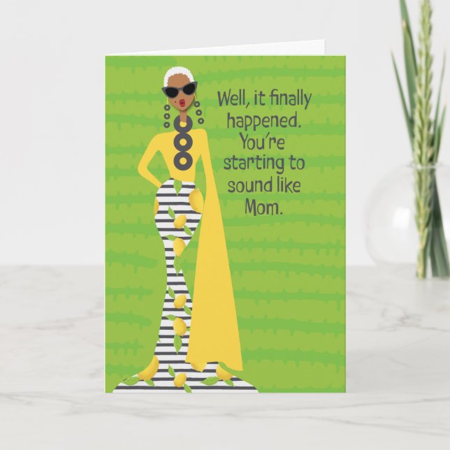 Tarjeta De Agradecimiento Día de la Madre - Sonando como mamá (Anverso)