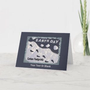 Tarjeta De Agradecimiento Día de la Tierra - Huellas de carbono