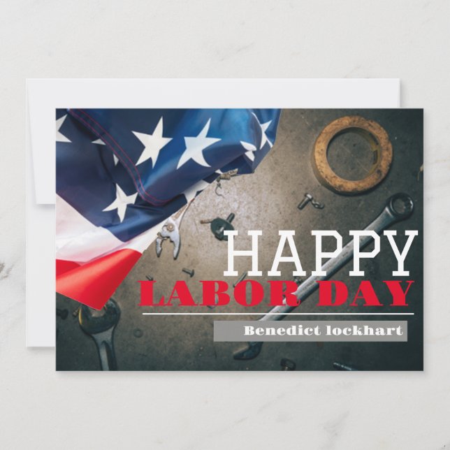 Tarjeta De Agradecimiento Día de la Unidad de Trabajadores Solidarios con ba (Anverso)