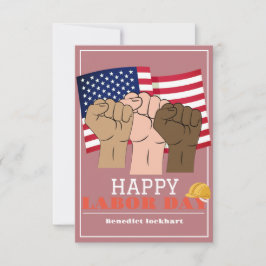 Tarjeta De Agradecimiento Día de la Unidad de Trabajadores Solidarios con ba