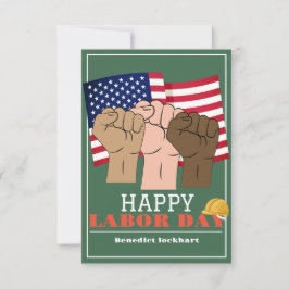 Tarjeta De Agradecimiento Día de la Unidad de Trabajadores Solidarios con ba